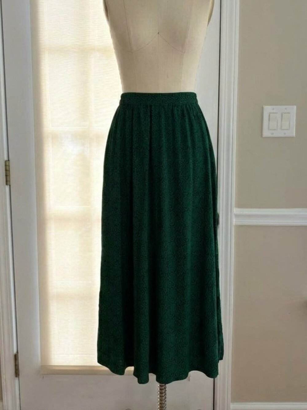 NWT Esmara Green Pattern Maxi Skirt